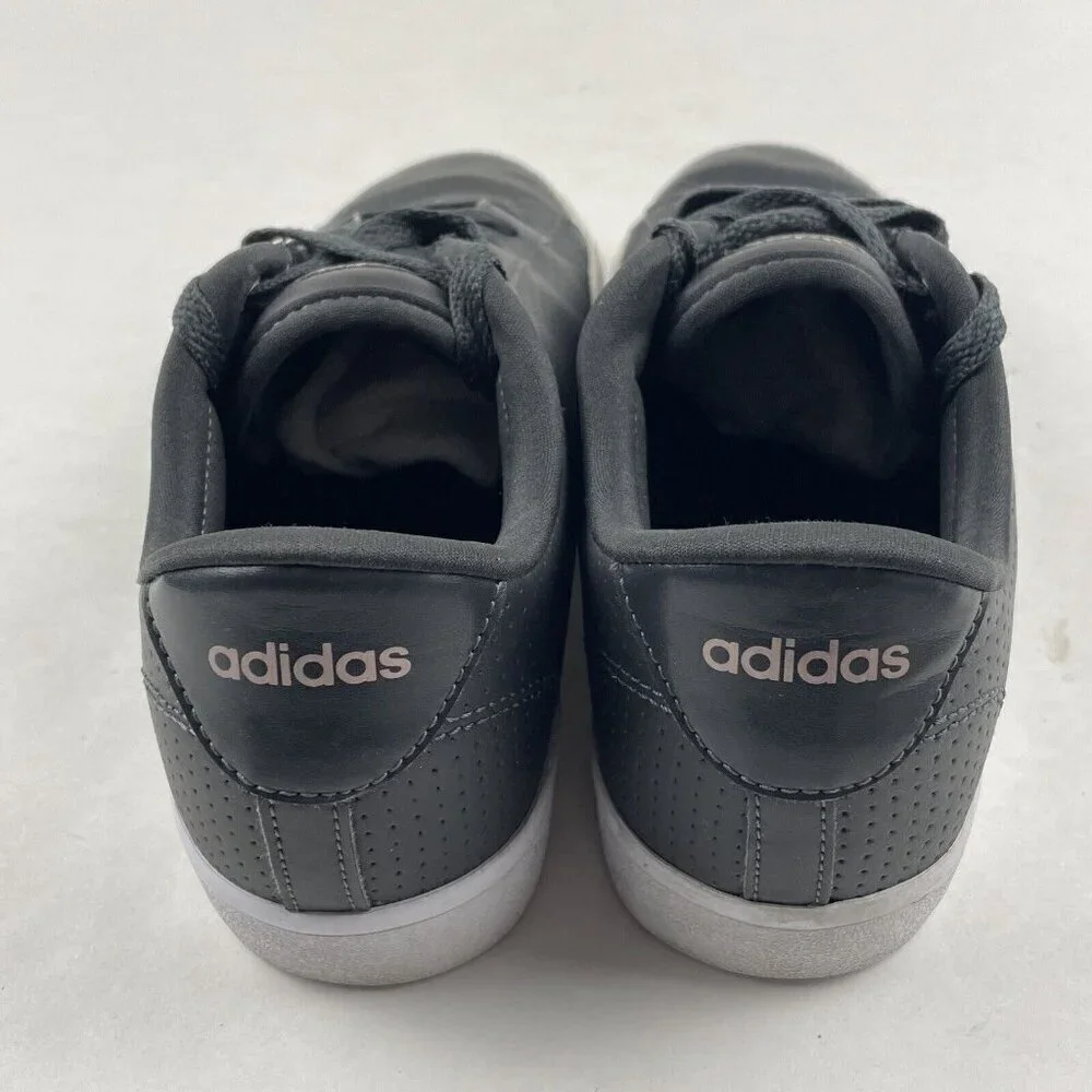 Adidas NEO Daily QT Cloudfoam Shoes Women’s 7.5 Black Leather Sneakers Skate